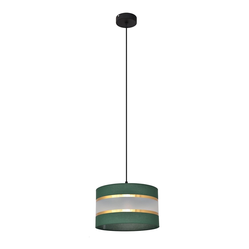 Hanglamp aan een koord HELEN 1xE27/15W/230V diameter 25 cm groen/goud