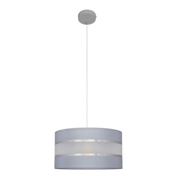 Hanglamp aan een koord HELEN 1xE27/15W/230V diameter 35 cm grijs/zilver