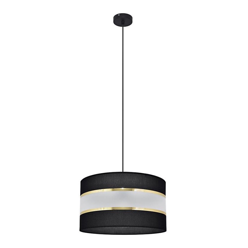 Hanglamp aan een koord HELEN 1xE27/15W/230V diameter 35 cm zwart/gouden