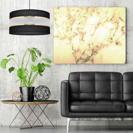 Hanglamp aan een koord HELEN 1xE27/15W/230V diameter 35 cm zwart/gouden