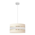 Hanglamp aan een koord HELEN 1xE27/15W/230V diameter 40 cm crème/gouden