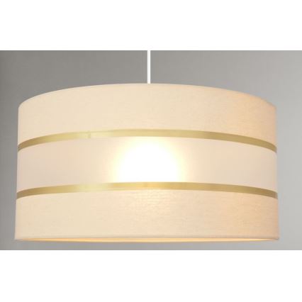 Hanglamp aan een koord HELEN 1xE27/15W/230V diameter 40 cm crème/gouden