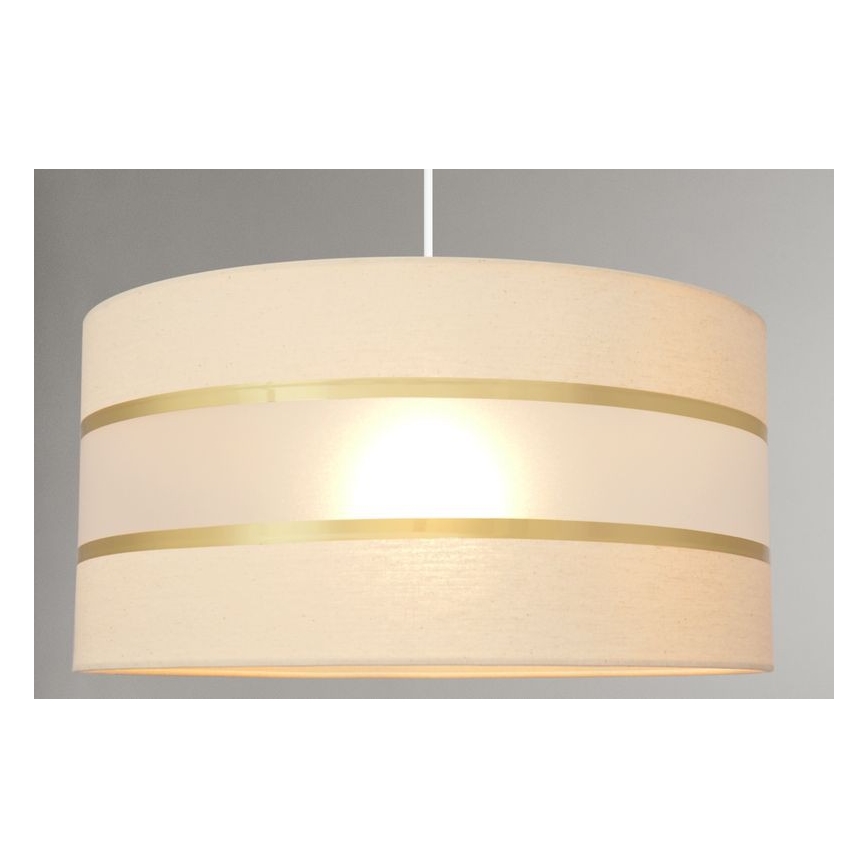 Hanglamp aan een koord HELEN 1xE27/15W/230V diameter 40 cm crème/gouden