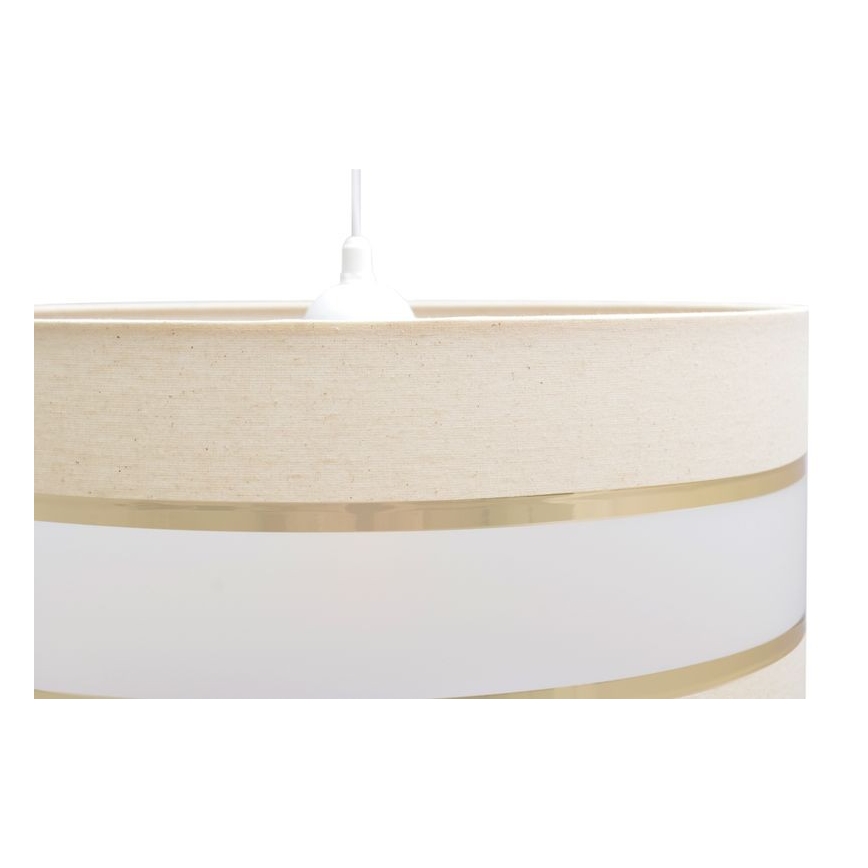 Hanglamp aan een koord HELEN 1xE27/15W/230V diameter 40 cm crème/gouden