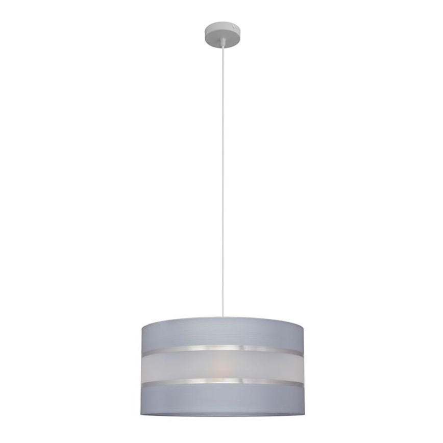 Hanglamp aan een koord HELEN 1xE27/15W/230V diameter 40 cm grijs/zilver