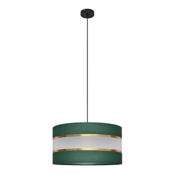 Hanglamp aan een koord HELEN 1xE27/15W/230V diameter 40 cm groen/goud