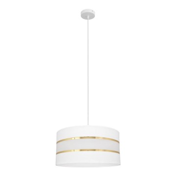 Hanglamp aan een koord HELEN 1xE27/15W/230V diameter 40 cm wit/gouden