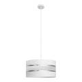 Hanglamp aan een koord HELEN 1xE27/15W/230V diameter 40 cm wit
