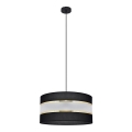 Hanglamp aan een koord HELEN 1xE27/15W/230V diameter 40 cm zwart/gouden