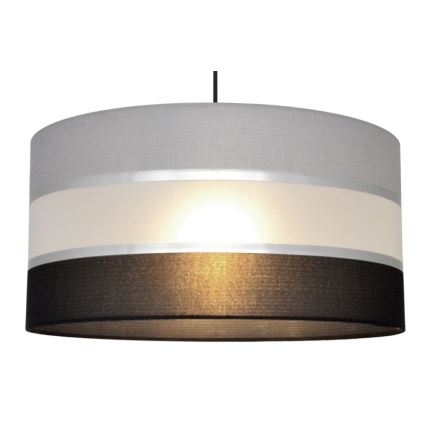 Hanglamp aan een koord HELEN 1xE27/15W/230V diameter 40 cm zwart/grijs/zilver