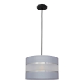Hanglamp aan een koord HELEN 1xE27/15W/230V grijs/zwart