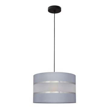 Hanglamp aan een koord HELEN 1xE27/15W/230V grijs/zwart
