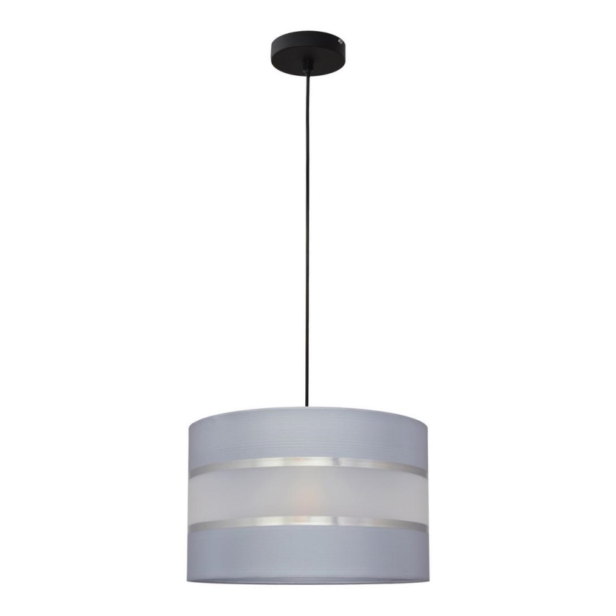 Hanglamp aan een koord HELEN 1xE27/15W/230V grijs/zwart