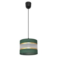 Hanglamp aan een koord HELEN 1xE27/60W/230V diameter 20 cm groen/goud