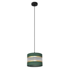 Hanglamp aan een koord HELEN 1xE27/60W/230V diameter 20 cm groen/goud