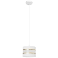 Hanglamp aan een koord HELEN 1xE27/60W/230V diameter 20 cm wit/gouden