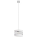 Hanglamp aan een koord HELEN 1xE27/60W/230V diameter 20 cm wit