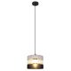 Hanglamp aan een koord HELEN 1xE27/60W/230V diameter 20 cm zwart/grijs/gouden