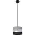 Hanglamp aan een koord HELEN 1xE27/60W/230V diameter 20 cm zwart/grijs/zilver