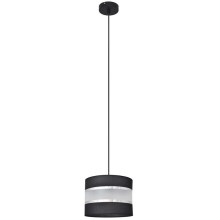 Hanglamp aan een koord HELEN 1xE27/60W/230V diameter 20 cm zwart/zilver