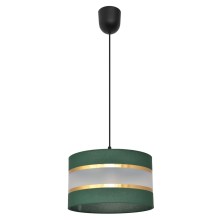 Hanglamp aan een koord HELEN 1xE27/60W/230V diameter 25 cm groen/goud