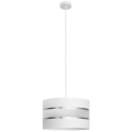 Hanglamp aan een koord HELEN 1xE27/60W/230V diameter 35 cm wit