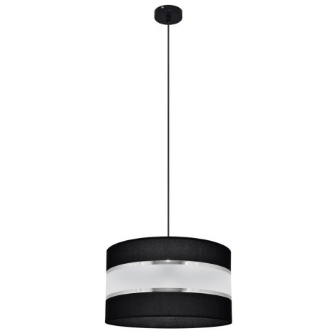 Hanglamp aan een koord HELEN 1xE27/60W/230V diameter 35 cm zwart/zilver