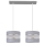 Hanglamp aan een koord HELEN 2xE27/60W/230V grijs/zilver