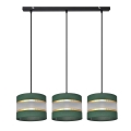 Hanglamp aan een koord HELEN 3xE27/15W/230V groen/goud