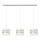 Hanglamp aan een koord HELEN 3xE27/15W/230V wit/gouden