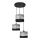 Hanglamp aan een koord HELEN 3xE27/15W/230V zwart/grijs/zilver
