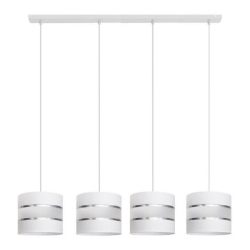 Hanglamp aan een koord HELEN 4xE27/15W/230V wit