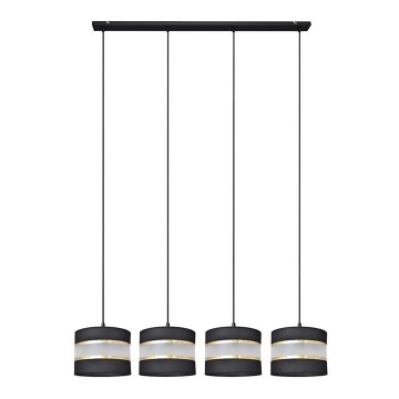 Hanglamp aan een koord HELEN 4xE27/15W/230V zwart/gouden