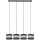 Hanglamp aan een koord HELEN 4xE27/60W/230V zwart/zilver