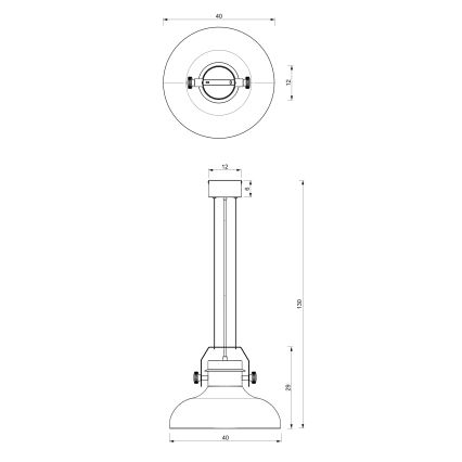 Hanglamp aan een koord HELSING 1xE27/60W/230V gouden