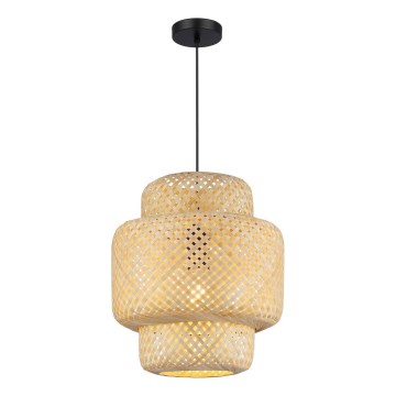 Hanglamp aan een koord HESTIA 1xE27/60W/230V diameter 30 cm bamboe
