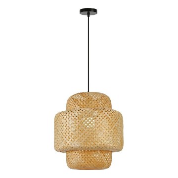 Hanglamp aan een koord HILO 1xE27/40W/230V diameter 38 cm bamboe