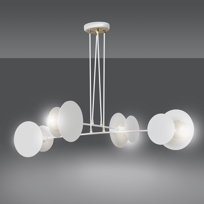 Hanglamp aan een koord IDEA 4xE27/15W/230V wit