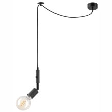 Hanglamp aan een koord INA 1xE27/42W/230V zwart
