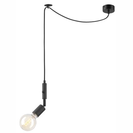 Hanglamp aan een koord INA 1xE27/42W/230V zwart