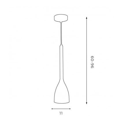 Hanglamp aan een koord ISTAPPAR 1xE27/60W/230V zwart/gouden