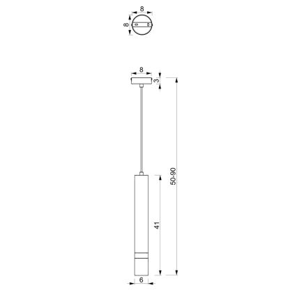 Hanglamp aan een koord JOKER 1xGU10/25W/230V groen