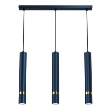 Hanglamp aan een koord JOKER 3xGU10/25W/230V blauw