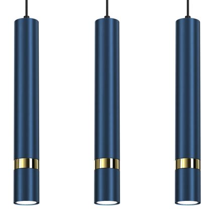 Hanglamp aan een koord JOKER 3xGU10/25W/230V blauw