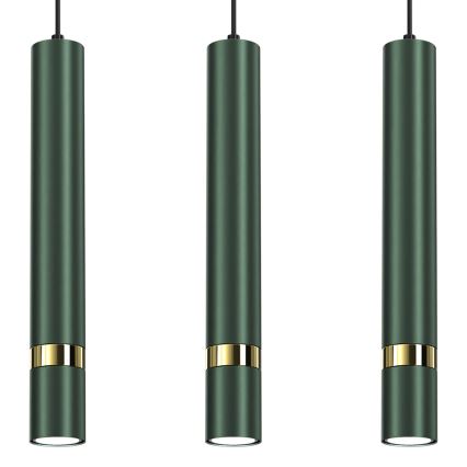 Hanglamp aan een koord JOKER 3xGU10/25W/230V groen