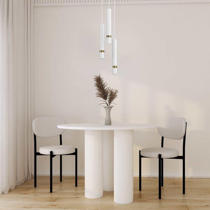 Hanglamp aan een koord JOKER 3xGU10/8W/230V wit/goud