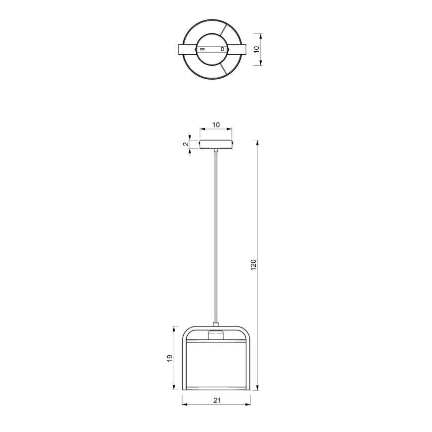 Hanglamp aan een koord JONKO 1xE27/60W/230V