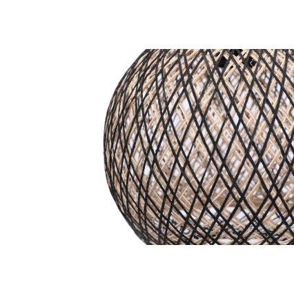 Hanglamp aan een koord JUTE 1xE27/60W/230V zwart