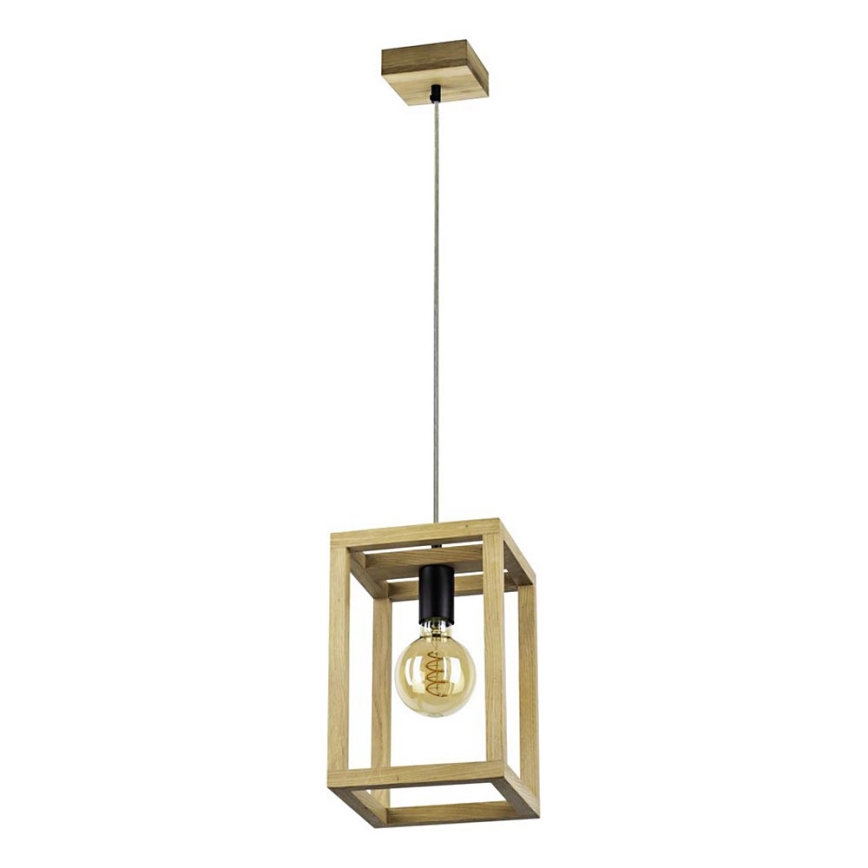 Hanglamp aan een koord KAGO 1xE27/60W/230V mat eiken
