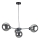 Hanglamp aan een koord KALIOPE II 4xE14/50W/230V zwart/gerookt zwart